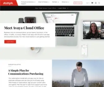 Avaya.com(Leader in CX) Screenshot