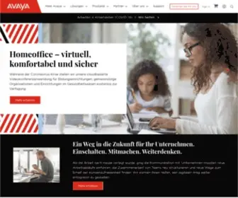 Avaya.de(Ein weltweit führender Anbieter von Businesslösungen für Contact Center) Screenshot