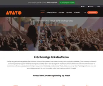 Avayo.nl(Online ticketing software) Screenshot