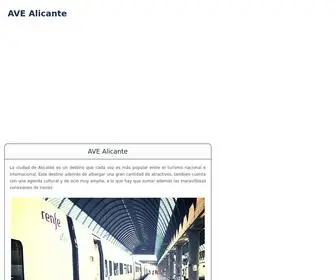 Avealicante.com(AVE Alicante) Screenshot