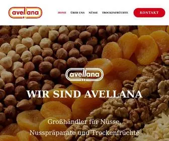 Avellana.de(Großhändler für Nüsse) Screenshot