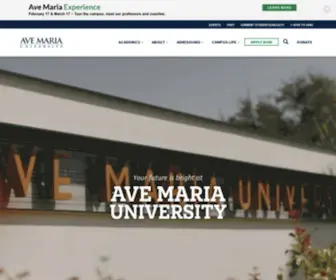 Avemaria.edu(Ave Maria University) Screenshot