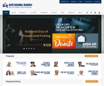 Avemariaradio.net(Ave Maria Radio) Screenshot