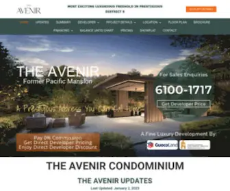 Avenir-Official.com.sg(The Avenir) Screenshot