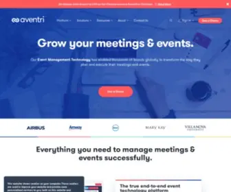 Aventri.com(Event Management Solutions) Screenshot