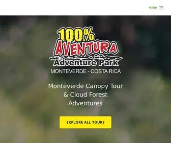 Aventuracanopytour.com(100% Aventura) Screenshot