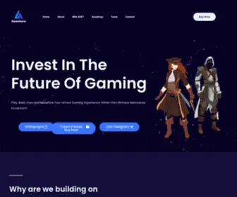 Aventuratoken.com(Invest the future of gaming) Screenshot