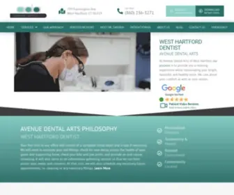 Avenuedentalarts.com(West Hartford Dentist) Screenshot