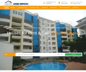 Avenueghana.com(Houses Apartments for Rent Sale in Accra Ghana) Screenshot