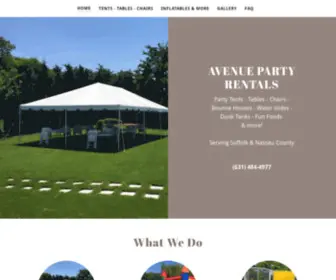 Avenuepartyrentals.com(Avenue Party Rentals) Screenshot