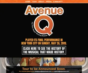 Avenueq.com(Avenue Q) Screenshot
