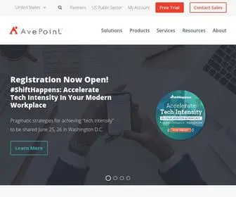 Avepoint.com(Compliance, Governance, Management, Productivity) Screenshot