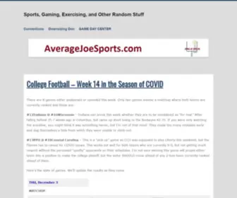 Averagejoesports.com(My WordPress Blog) Screenshot