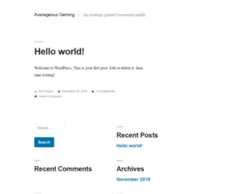 Averageous.com(An average gamer's resource guide) Screenshot