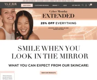 Averraglow.com(Clear Skin Acne Products) Screenshot