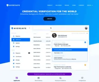 Aversafe.com(Decentralized Credential Verification) Screenshot