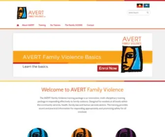 Avertfamilyviolence.com.au(The AVERT Family Violence training package) Screenshot
