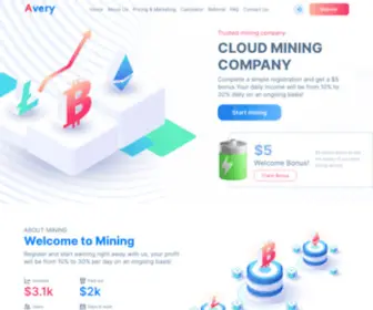 Avery.biz(Cloud mining) Screenshot