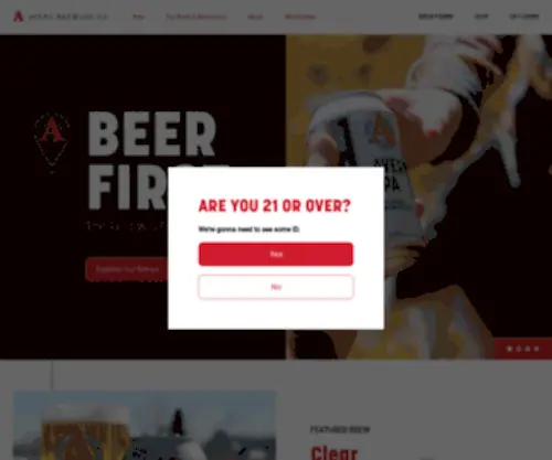 Averybrewing.com(Avery Brewing Co) Screenshot