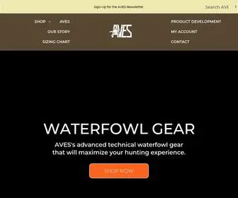 Aveshunting.com(Aves is the most advanced waterfowl gear company) Screenshot