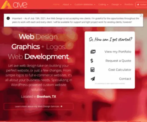 Avewebdesign.com(Ave Web Design) Screenshot