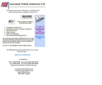 Avi-LTD.com(Associated Vehicle Industries Ltd) Screenshot