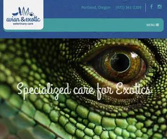 AvianexoticVetcare.com(Portland OR Veterinary Care) Screenshot