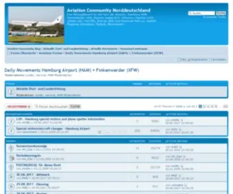 Aviation-Community.de(Daily Movements Hamburg Airport (HAM)) Screenshot