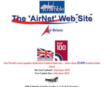 Aviation-Links.co.uk(The 'AirNet' Web Site) Screenshot