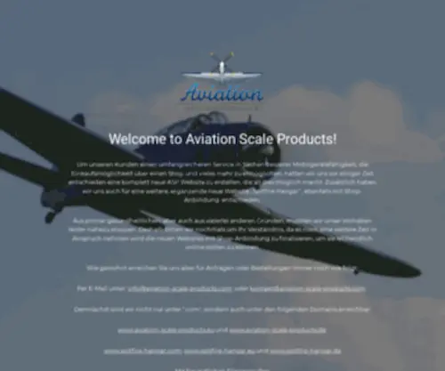 Aviation-Scale-Products.com(Aviation Scale Products) Screenshot