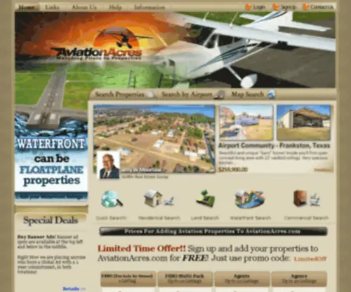 Aviationacres.com(Airpark Homes) Screenshot