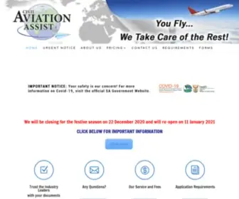 Aviationassist.co.za(Civil Aviation Assist) Screenshot