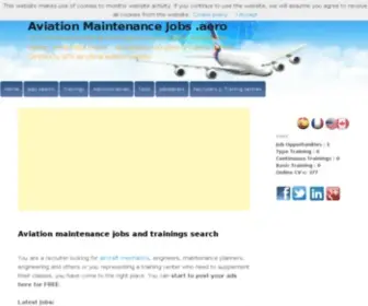 Aviationmaintenancejobs.aero(Aviation maintenance jobs and trainings search) Screenshot