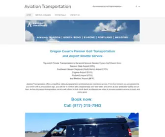 Aviationtransportation.com(Oregon Coast's Premier Golf Transportation and Airport Shuttle Service) Screenshot