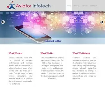 Aviatorinfotech.com(Aviator Infotech India Pvt) Screenshot