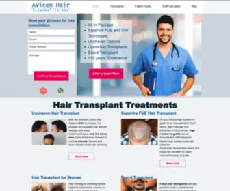 Avicenhair.com(Hair Transplants in Turkey) Screenshot