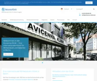 Avicenna-Klinik.com(Avicenna Klinik: Neurochirurgie & Wirbelsäulenchirurgie Berlin) Screenshot