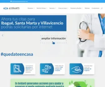 Avidanti.com(Organización de valor superior en salud) Screenshot