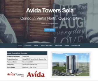 Avidatowerssola.com(Avida Towers Sola developed by Avida Land) Screenshot