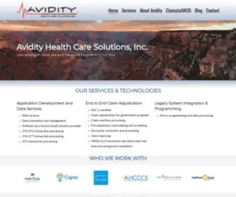 Avidityhcs.com(Avidity Health Care Solutions) Screenshot