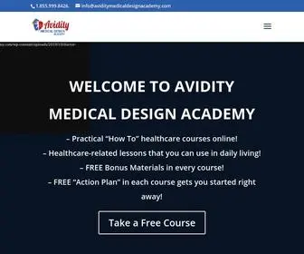 Aviditymedicaldesignacademy.com(Avidity Medical Design Academy) Screenshot