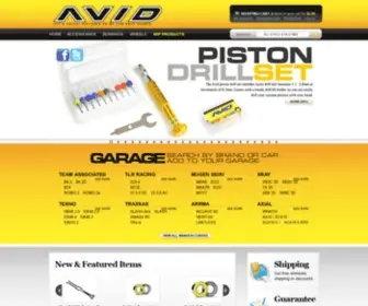 Avidrc.com(Avid RC Bearings and Accessories for radio controlled vehicles) Screenshot