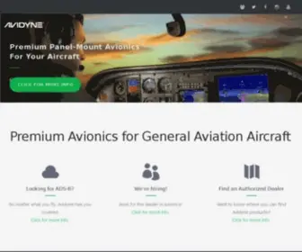 Avidyne.com(ADS-B and GPS Navigation Systems for Aviation) Screenshot