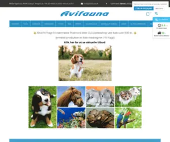 Avifauna.dk(Online dyrehandler med alt i dyreartikler og dyretilbehør) Screenshot