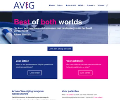 Avig.nl(Artsen Vereniging Integrale Geneeskunde) Screenshot