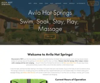 Avilahotsprings.com(Avila Hot Springs) Screenshot