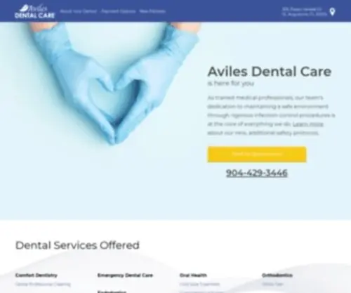 Avilesdentalcare.com(Aviles Dental Care) Screenshot