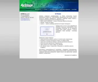 Avimex.pl(O Firmie) Screenshot