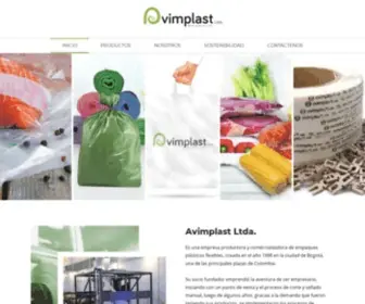 Avimplast.com(Productora y comercializadora de empaques plásticos flexibles) Screenshot