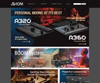 Aviom.com(Aviom Personal Mixing) Screenshot